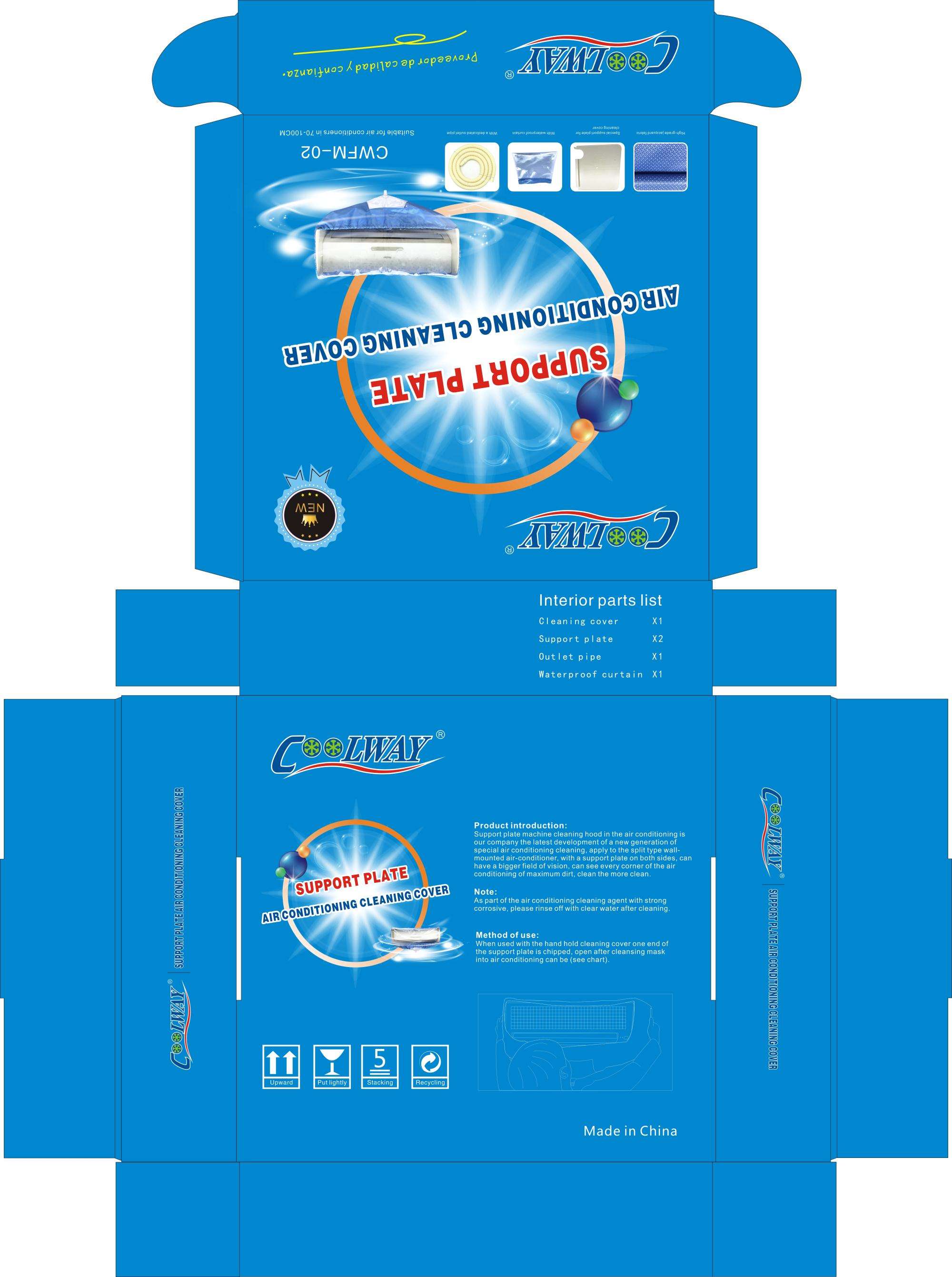 High Quality Waterproof Bag Cleaning Air Condition Cleaning Protector Washing Tools Blue Cleaning Air Conditioner Cover Bag