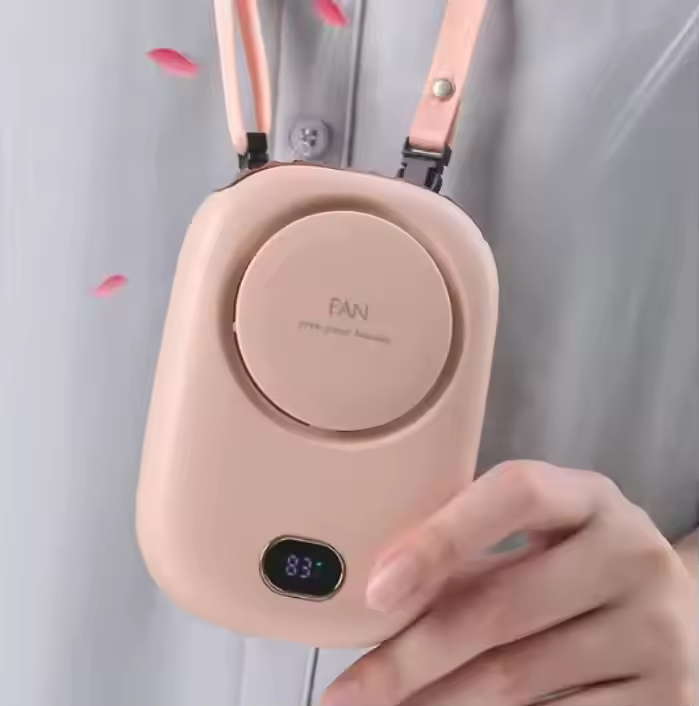 New Style Hot Sale Hands Free Rechargeable Fan Mini Portable Wearable Fans 3 Speed USB Hanging Clip Fan Suitable for Summer