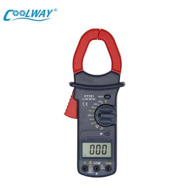 High Quality Coolway DT201 Clamp Meter AC/DC Current Voltage LED Digital Clamp Meter for a Wide Range of Applications