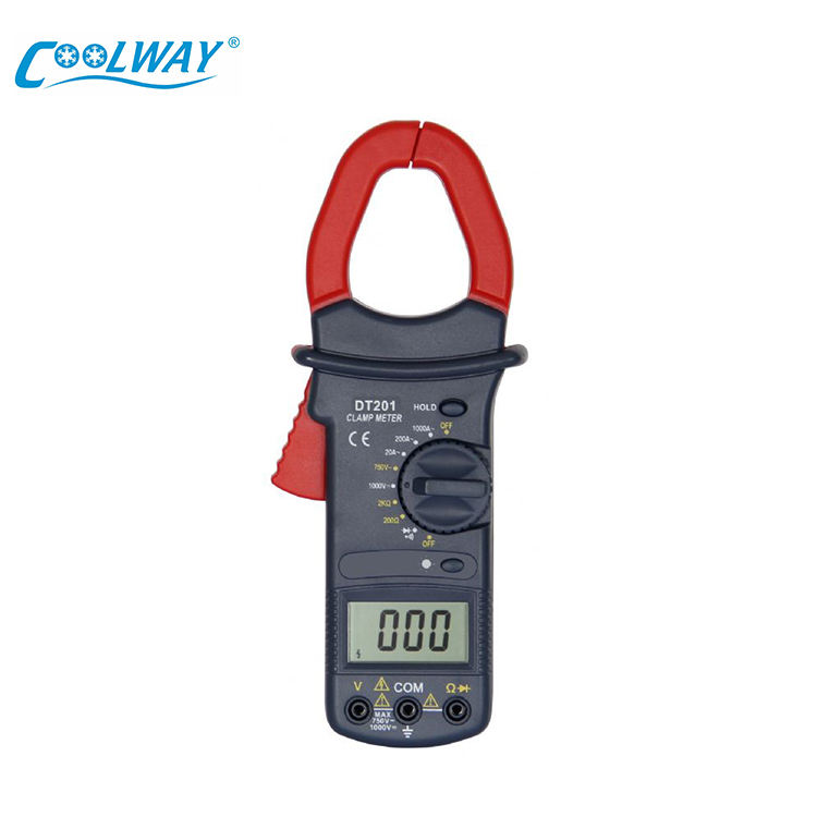 High Quality Coolway DT201 Clamp Meter AC/DC Current Voltage LED Digital Clamp Meter for a Wide Range of Applications