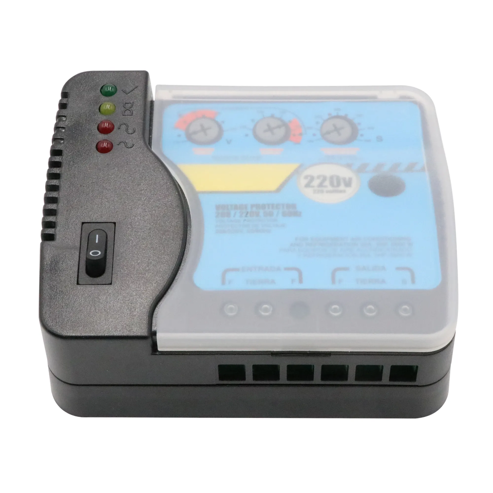Hot Sales Overvoltage and Undervoltage Protector 220V Refrigerator Protection Power Supply Surge Blue Voltage Protector