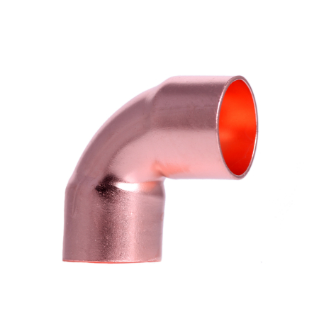 High Quality Plumbing Copper 90 Degree Elbow Copper Tube Pipe Fittings for Air Conditioner Plumbing