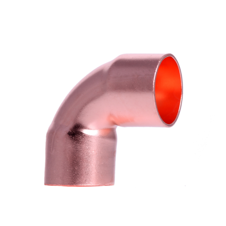 High Quality Plumbing Copper 90 Degree Elbow Copper Tube Pipe Fittings for Air Conditioner Plumbing