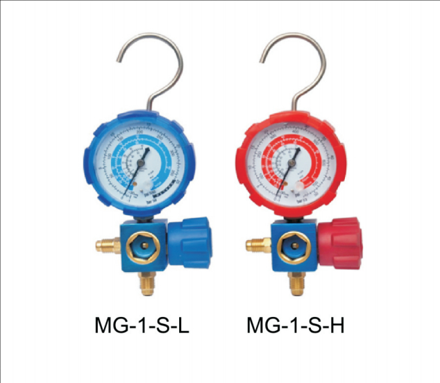 China R410A R32 R22 R134A Refrigerant Pressure Gauge Aluminum Valve Manifold Gauge Set with Charging Hose Refrigeration Tool