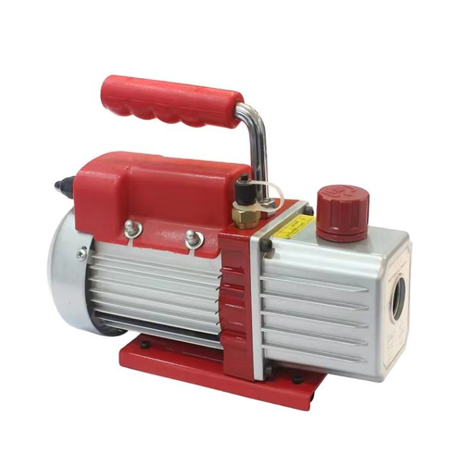 China Small 110V/60Hz Air Conditioner Vacuum Pump Refrigeration Double Stages Rotary Vane Vacuum Pump