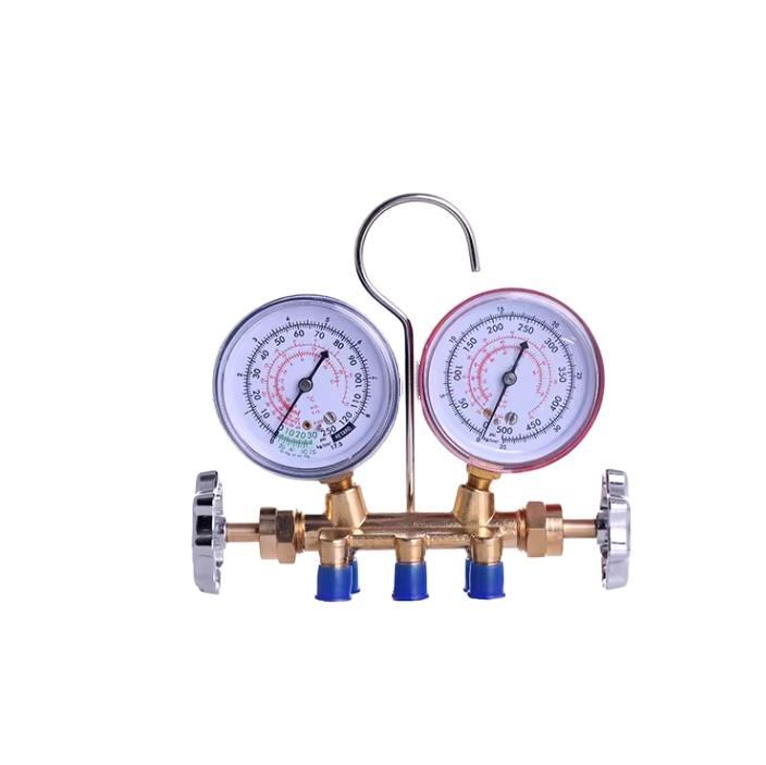 China Standard Pressure Manifold Gauge Set Automatic AC R134a Refrigeration Brass Digital Manifold Gauge