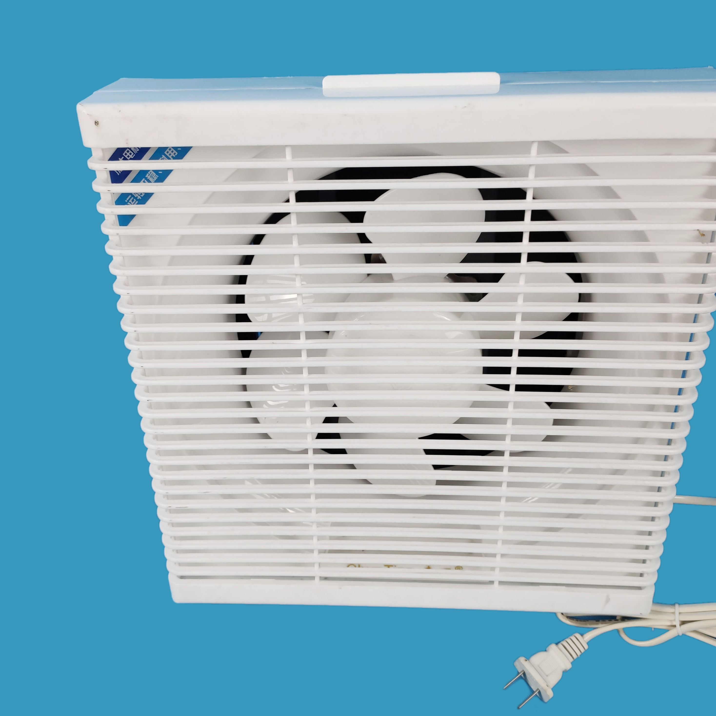 Customized Logo Factory Price Iron Back Shutter Window Ventilation Fan Waterproof Bathroom Home Wall Mounted Plastic Exhaust Fan