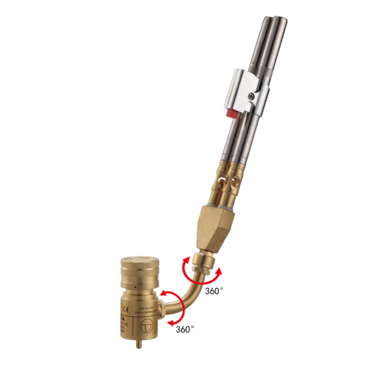 Wholesale High Quality HT-1DS2 Dual-Tip Torch with Self-Ignition (both the Bent Tube and the Tip Can Swivel 360°) HVAC Tool