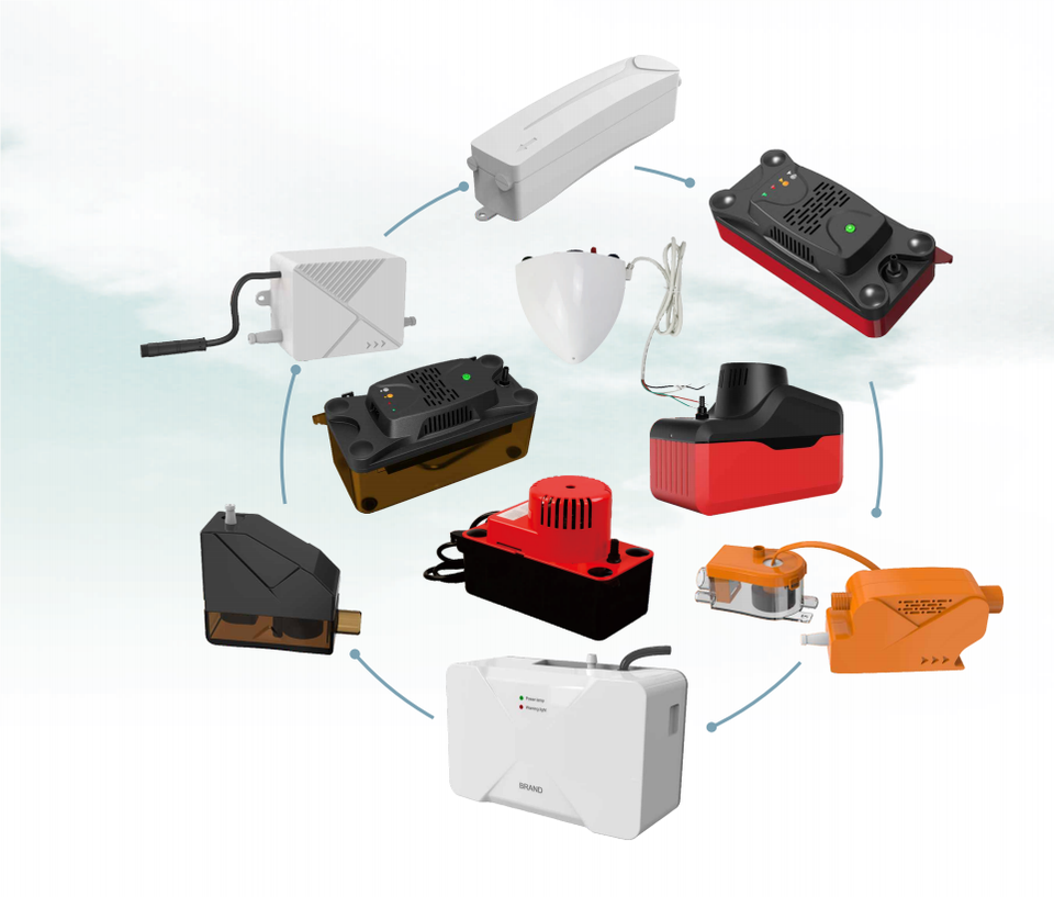 Custom Mini-Split Condensate Pump Super Silent Wall Pump Condensate Pump 10-240v 50/60HZ Price for Sale