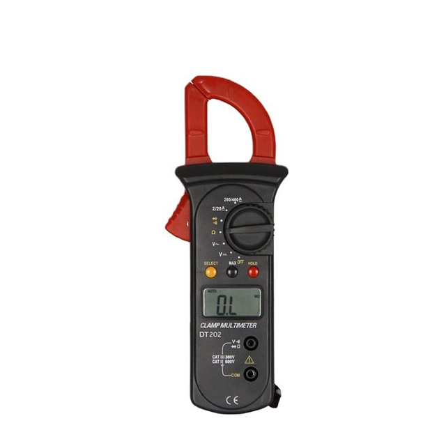 Digital Clamp Meter AC DC Voltage Meter 400A Current Clamp Multimeter Ohm Temp Capacitance Tester Ammeter DT202