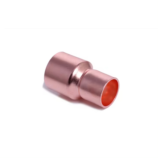 Factory Price Refrigeration Air Conditioner Customized Cnc Machining Copper Pipe Roll Flared Nipple Fittings Reducing Coupling