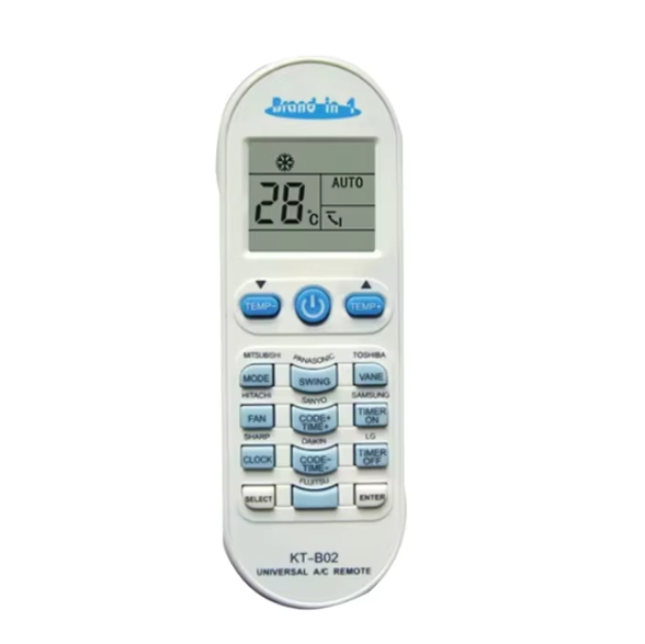 Ready to Ship High Quality Air Conditioner Remote Control Codes Universal AC Remote Controller for Air Conditioner KT-B02