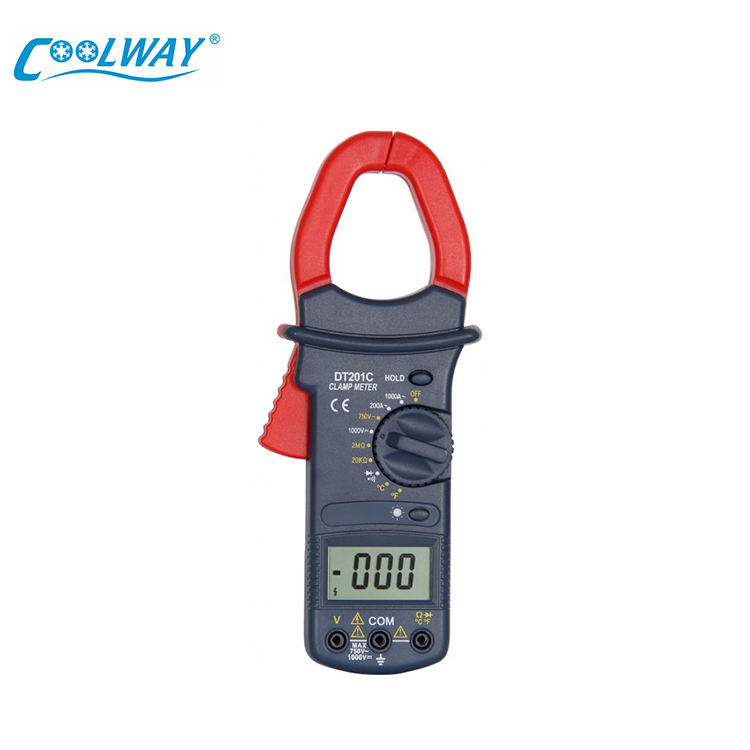 High Quality Coolway DT201 Clamp Meter AC/DC Current Voltage LED Digital Clamp Meter for a Wide Range of Applications