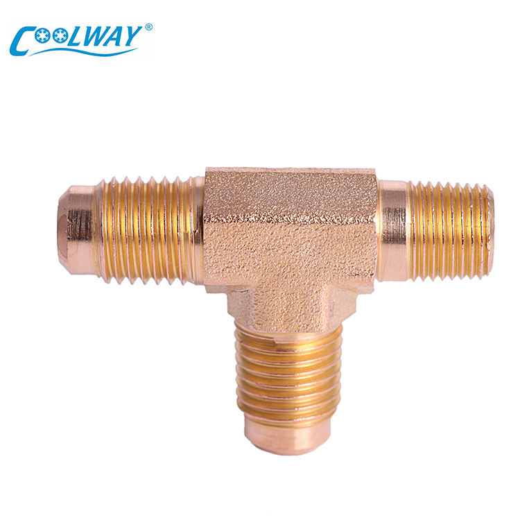 Air Conditioning Copper Pipe Fitting Copper Tube Fitting Male Sae Quot Way for Forged 45 Degree Refrigeration High Threaded