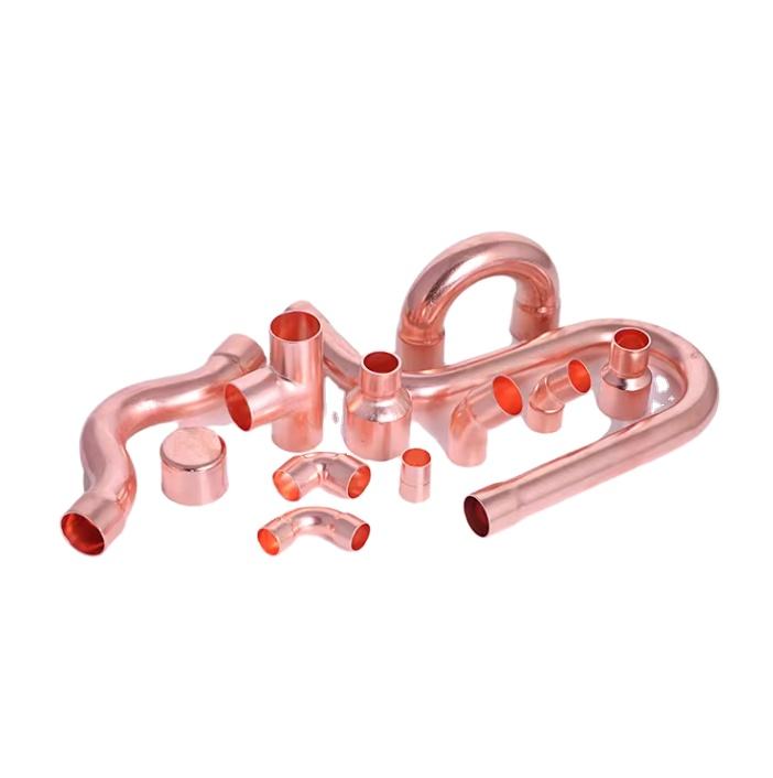 High Quality HVAC Copper Pipe Factory Wholesale Fitting Press Copper Fittings Coupling Reducer Elbow for Plumbing Pipe Fittings
