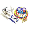 WK-8P Portable Refrigeration Tool Box Charging Hose Flaring Tool Pipe Cutter and Manifold Pressure Gauge HVAC Tool Suitcase