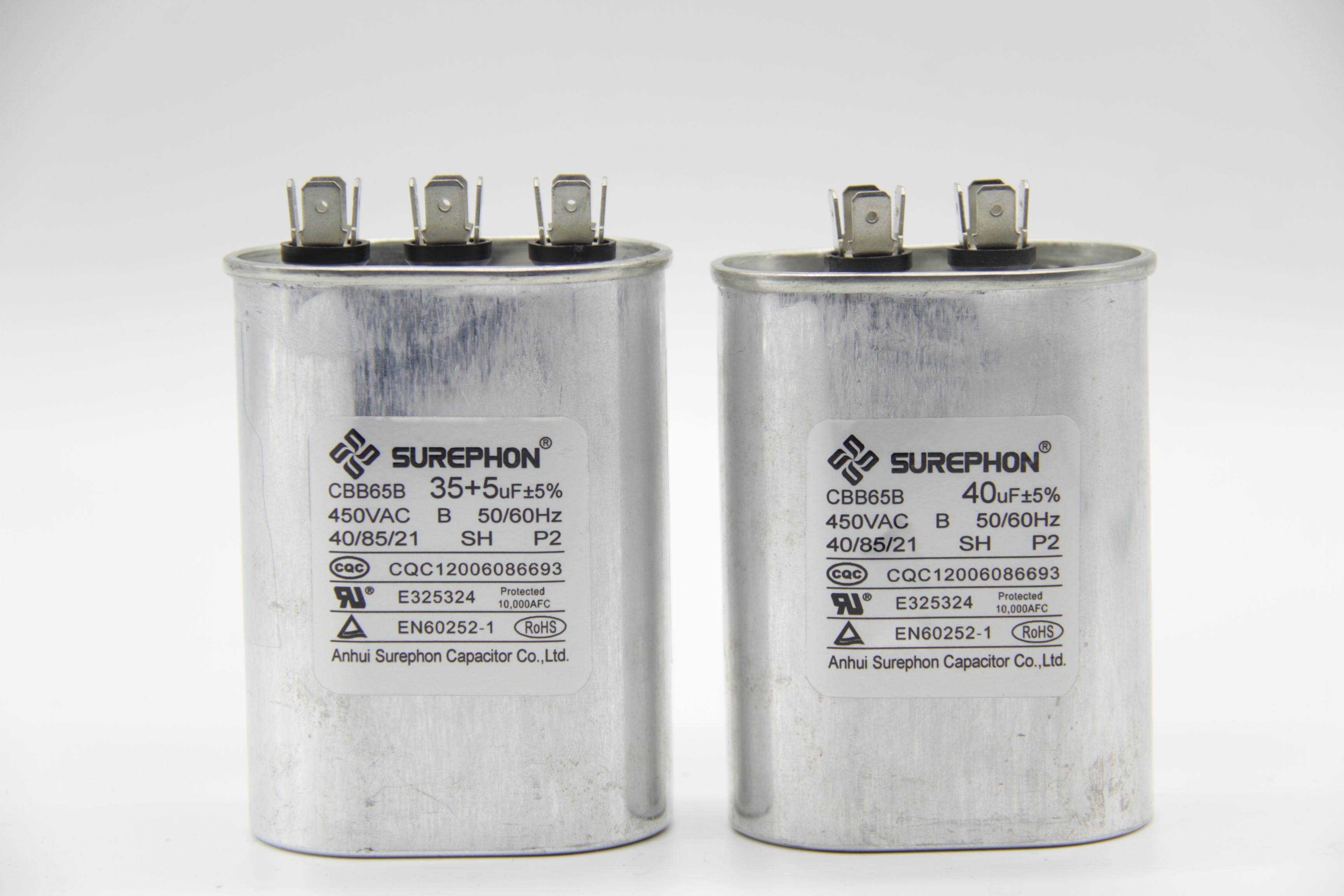 High Quality CBB65 Motor Run Capacitor for AC Air Conditioning Standing Current 370VAC/440VAC Cooling Equipment Capacitor