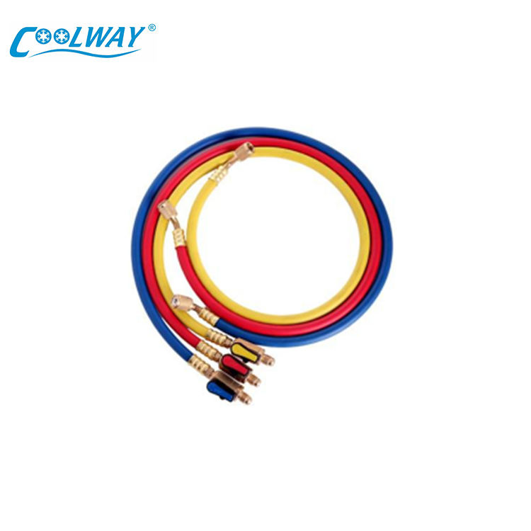 Wholesale High Quality R12 R22 R134A R410A R502A Refrigerant Charging Hose 3 Colors Hose air Conditioning freon Delivery Hose