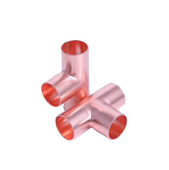Factory Cheap Price Refrigeration Spares Parts Copper Pipe Fitting Air Conditioning Copper Tube Fitting