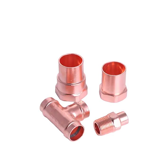 High Quality Chinese Supplier Brass air Brass Conditioning Copper Pipe Fitting Directly Supply Copper Fittings for Copper Pipe