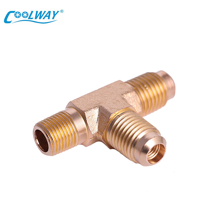 Air Conditioning Copper Pipe Fitting Copper Tube Fitting Male Sae Quot Way for Forged 45 Degree Refrigeration High Threaded