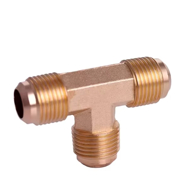 Air Conditioning Copper Pipe Fitting Copper Tube Fitting Male Sae Quot Way for Forged 45 Degree Refrigeration High Threaded