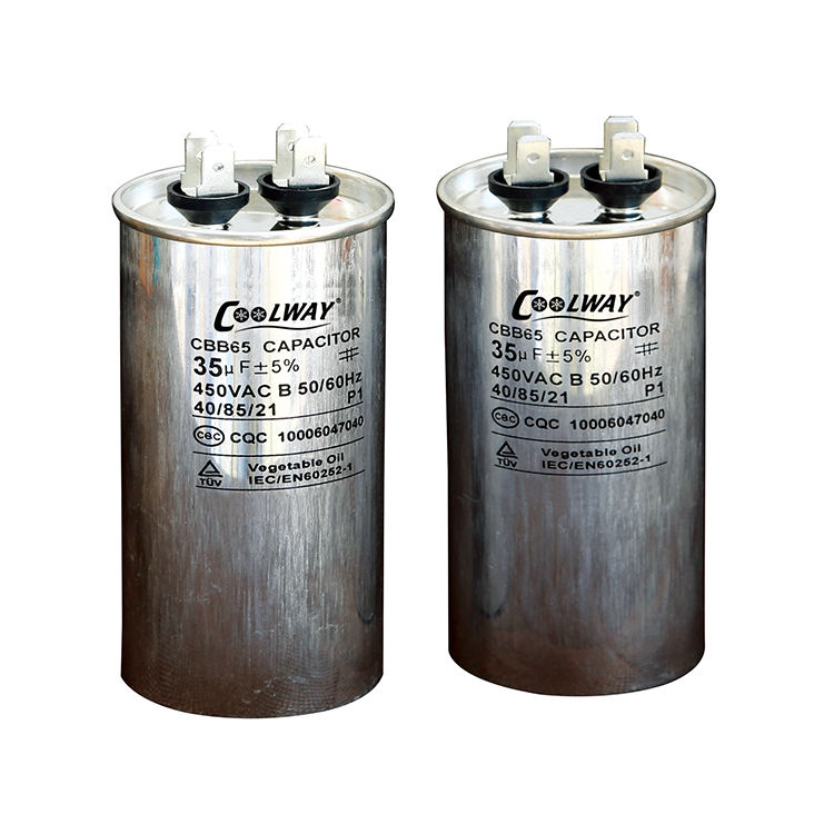 Hot Sale Cbb65 30Uf 450V AC Air Conditioner Motor Running Capacitor Ac Capacitor Refrigeration Capacitor 5uf 20uf 40uf 110v-450v