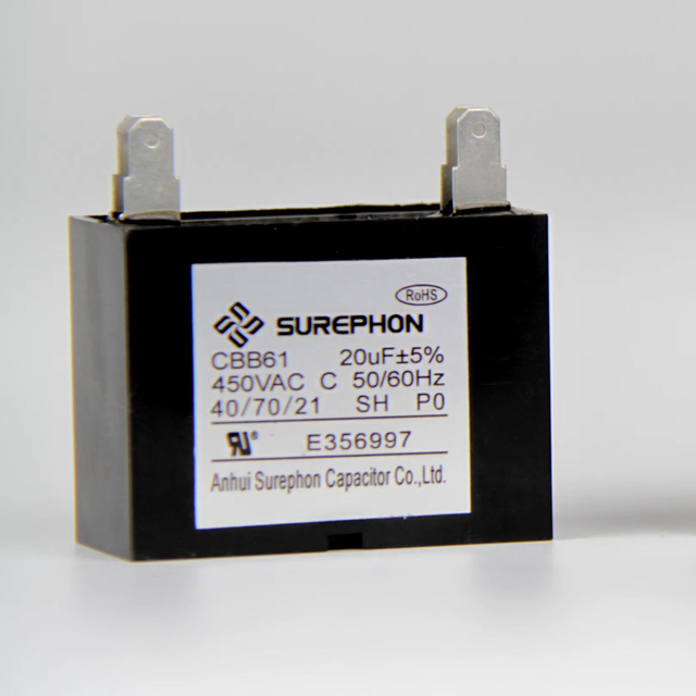 High Quality CBB61 Fan Capacitor 3uf Capacitor Long Life Large Capacitance Aluminum Electrolytic Capacitor for Switching