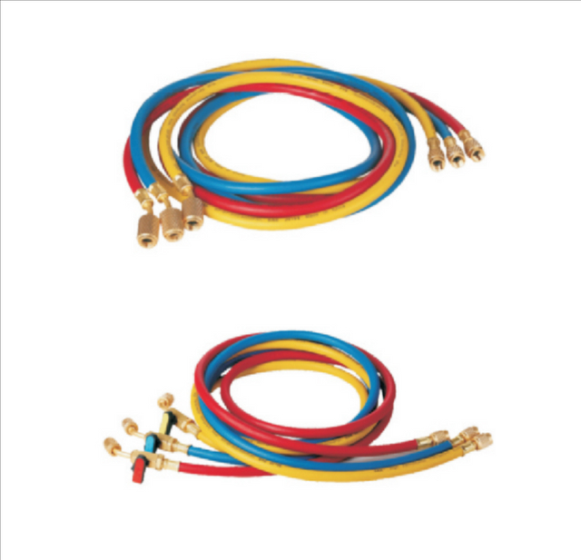 Wholesale High Quality R12 R22 R134A R410A R502A Refrigerant Charging Hose 3 Colors Hose air Conditioning freon Delivery Hose