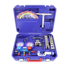 WK-8P Portable Refrigeration Tool Box Charging Hose Flaring Tool Pipe Cutter and Manifold Pressure Gauge HVAC Tool Suitcase