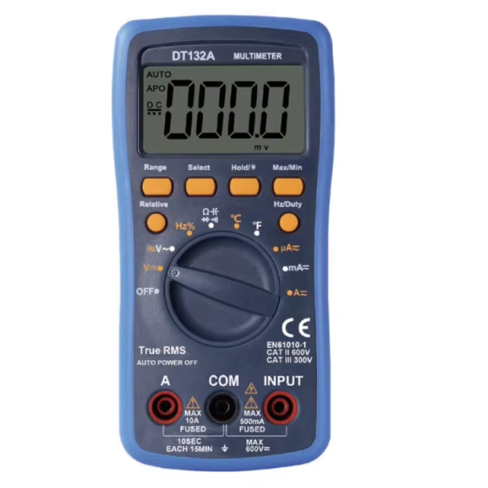 LCD DT132A Digital Multimeter Auto Range Anti-high Voltage Multimeter
