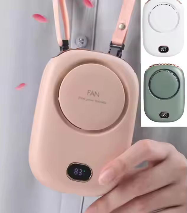 New Style Hot Sale Hands Free Rechargeable Fan Mini Portable Wearable Fans 3 Speed USB Hanging Clip Fan Suitable for Summer