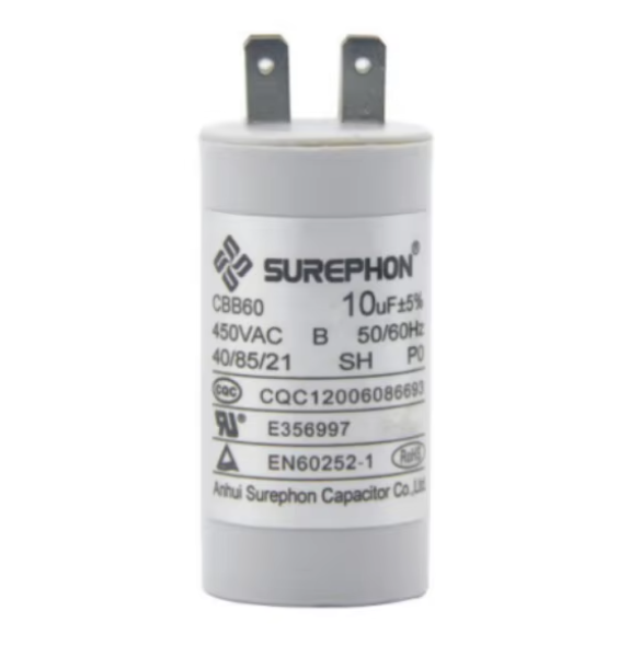 Cbb61 Fan Capacitor 450V 1Uf 1.5Uf 2Uf 2.5Uf 3Uf 3.5Uf 4Uf 4.5Uf 5Uf Motor Fan Capacitor