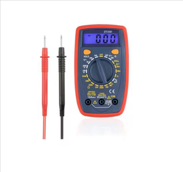Factory Best Selling Low Price DT33D AC DC Voltage LCD Digital Clamp Multimeter Electronic Tester With Blue Display
