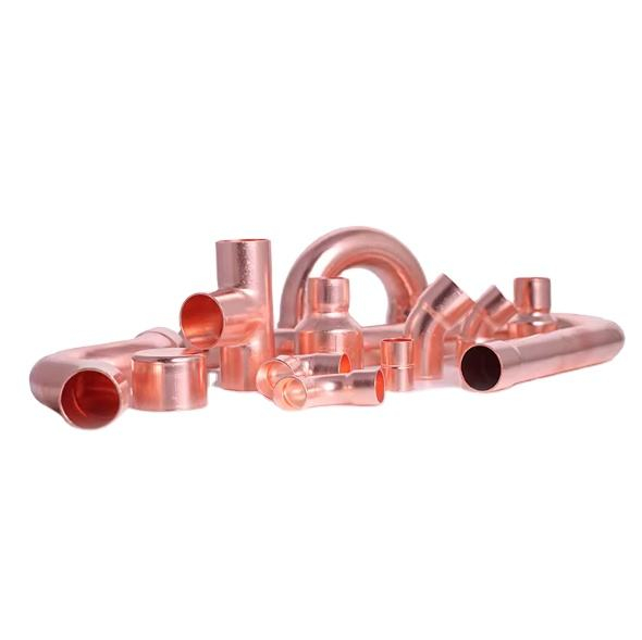 China Air Conditioning Copper Brass Pipe Fitting Elbow Brass Copper Fitting Cross Over Bend Type Refrigeration Fittings