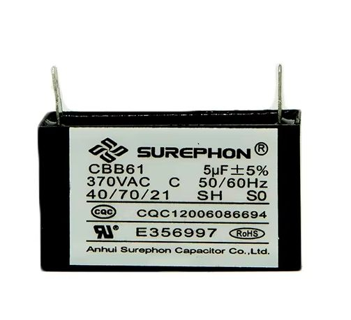 2 Wire Fan Capacitor Compatible With New Tech 4.5Uf 250Vac Cbb61 Capacitor