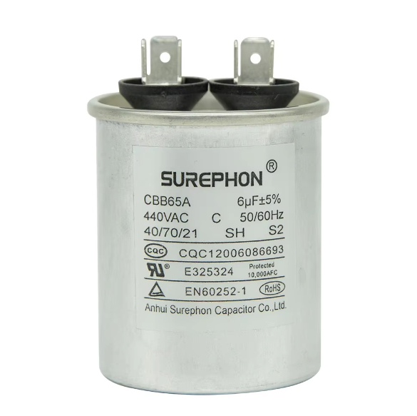 Factory Direct Sales Cbb65 Fan Capacitor 2.5Uf 400V Boxed 2.5Mfd Capacitor