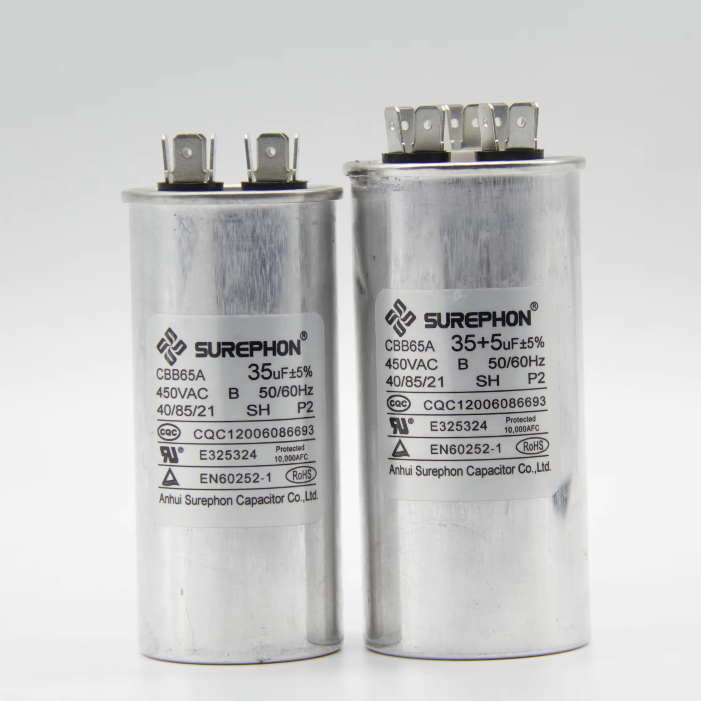 High Quality CBB65 Motor Run Capacitor for AC Air Conditioning Standing Current 370VAC/440VAC Cooling Equipment Capacitor